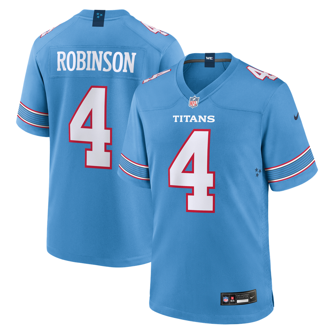 Tennessee Titans Wan'Dale Robinson Nike Light Blue Team Game Jersey