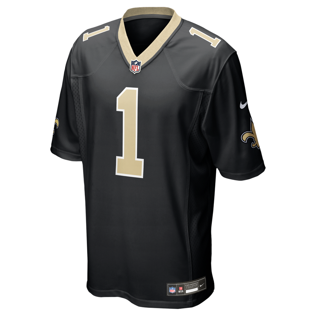 New Orleans Saints Number 1 Dad Nike Black Game Jersey