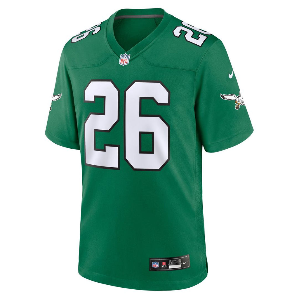 Philadelphia Eagles Saquon Barkley Nike Black Alternate Game Jersey