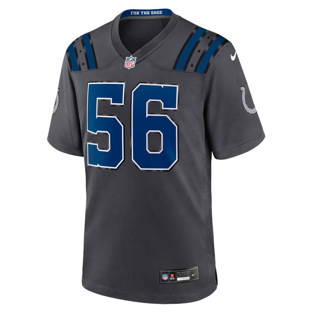 Indianapolis Colts Quenton Nelson Nike Anthracite 2026 Rivalries Collection Game Jersey
