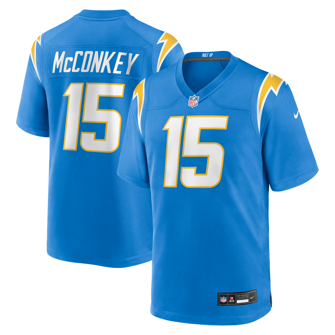 Los Angeles Chargers Ladd McConkey Nike Gold Alternate Charger Power Game Player Jersey
