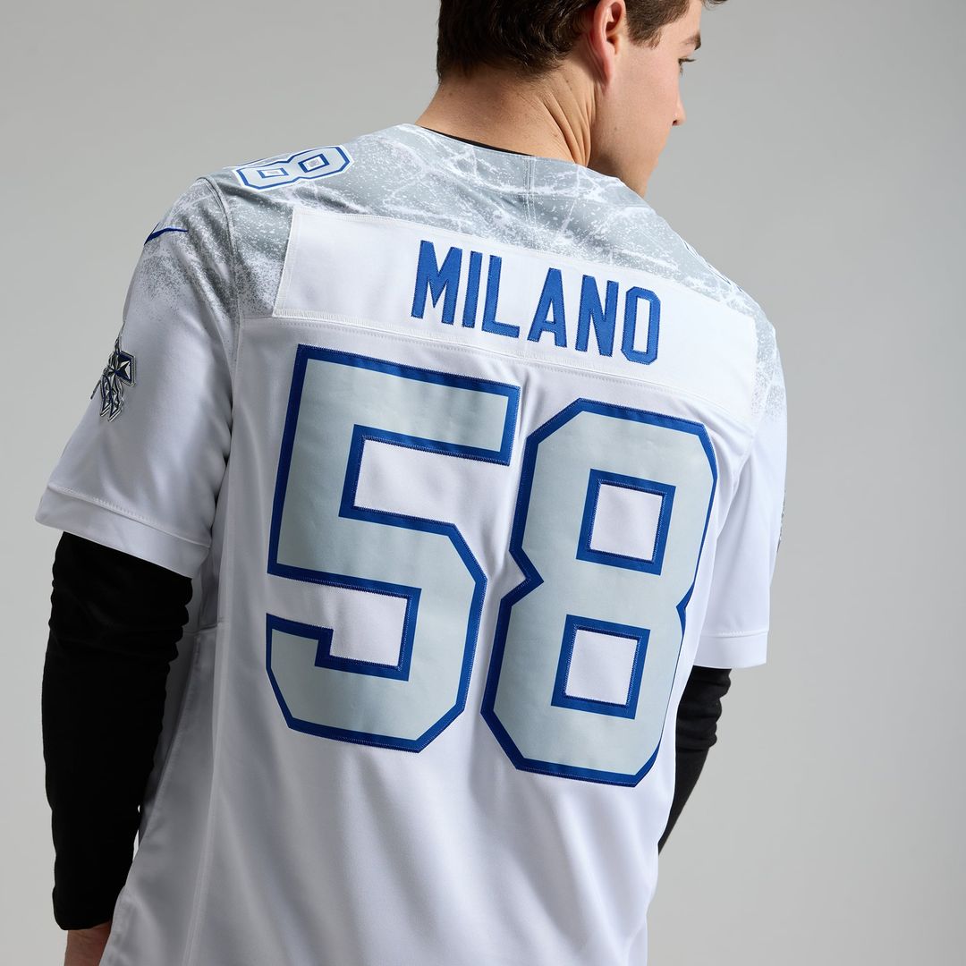 Buffalo Bills Matt Milano Nike White Rivalries Collection Stitched Limited Jersey