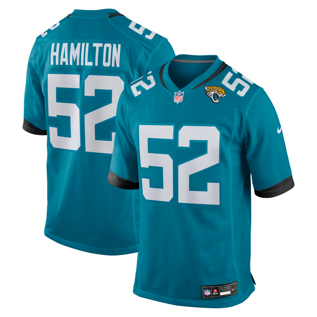 Jacksonville Jaguars DaVon Hamilton Nike Black Game Jersey