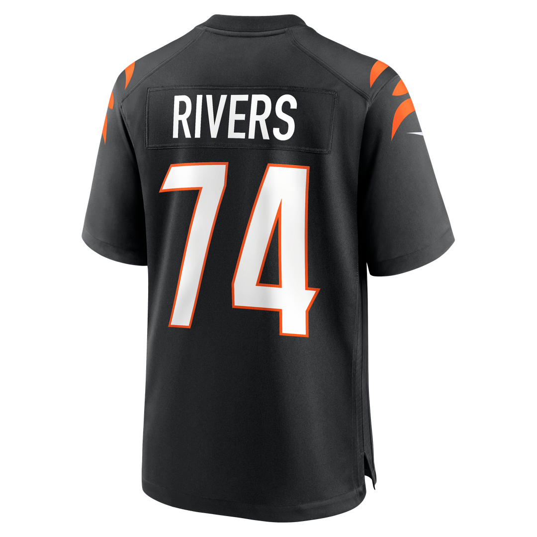 Cincinnati Bengals Jalen Rivers Nike Black Team Game Jersey