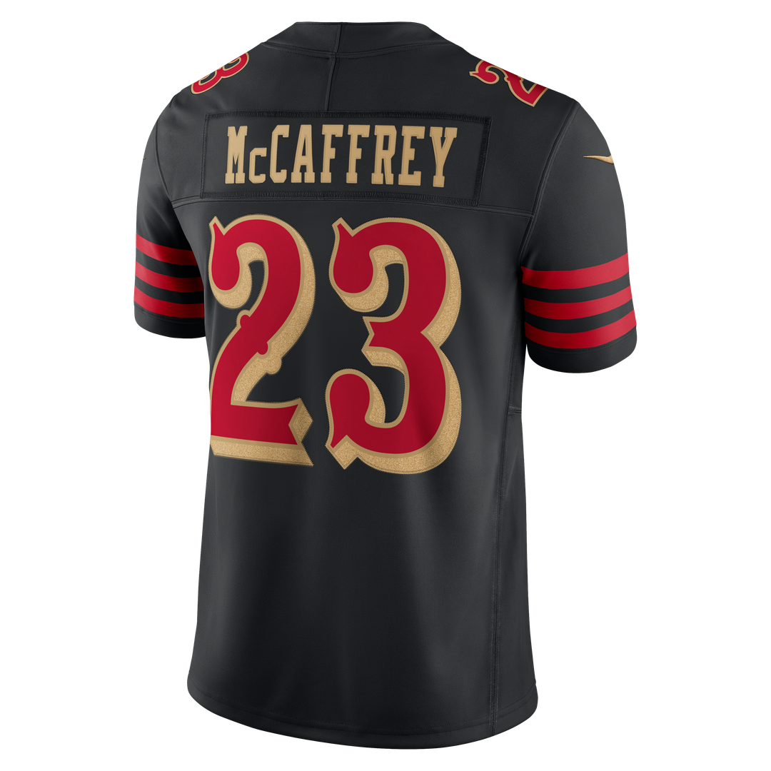 San Francisco 49ers Christian McCaffrey Nike Black Rivalries Collection Stitched Limited Jersey