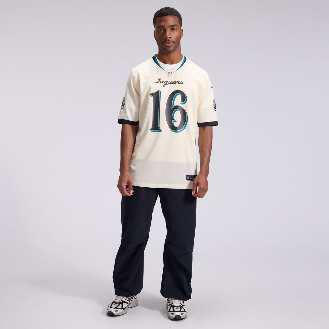 Jacksonville Jaguars Trevor Lawrence Nike Natural 2026 Rivalries Collection Game Jersey