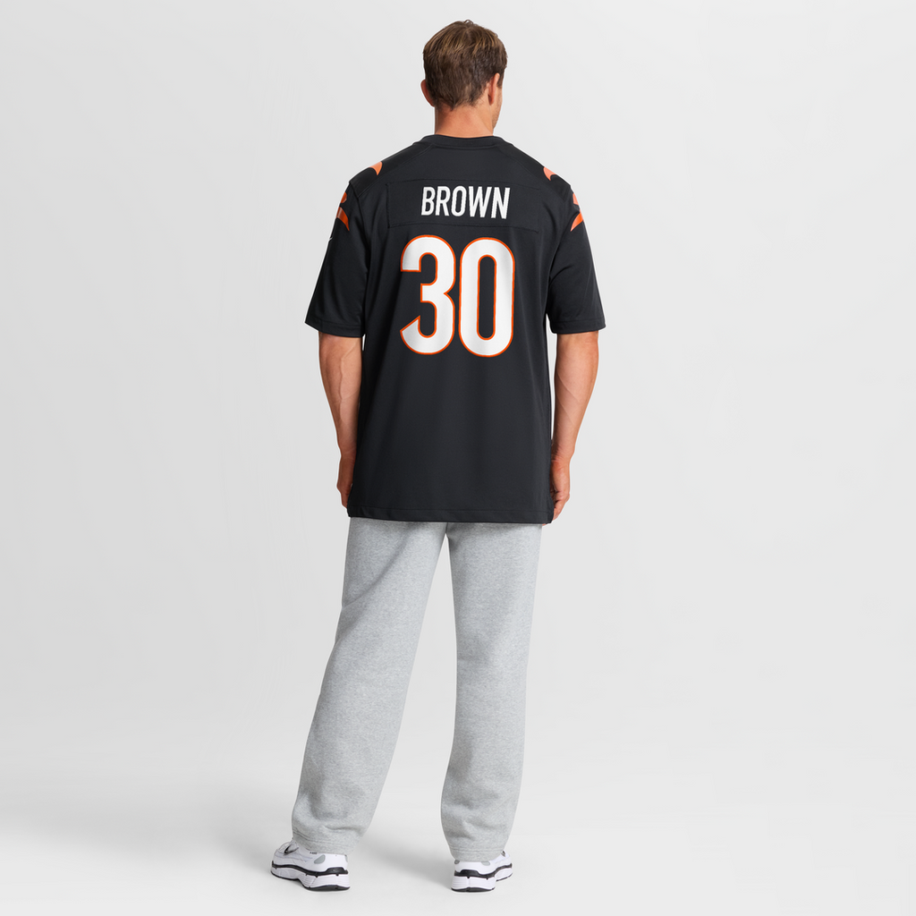 Cincinnati Bengals Chase Brown Nike Black Team Game Jersey