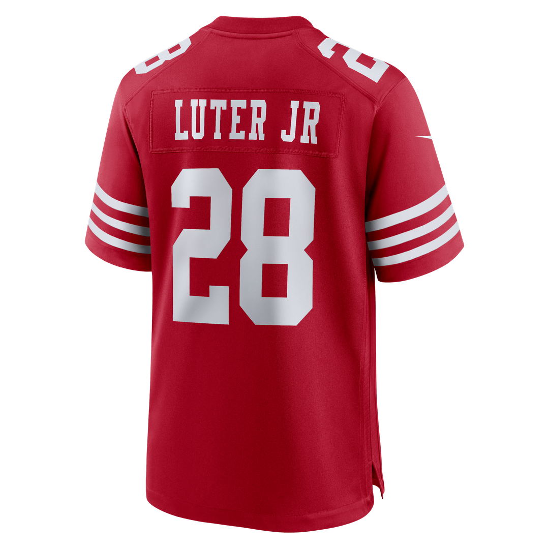 San Francisco 49ers Darrell Luter Jr. Nike Scarlet Game Jersey