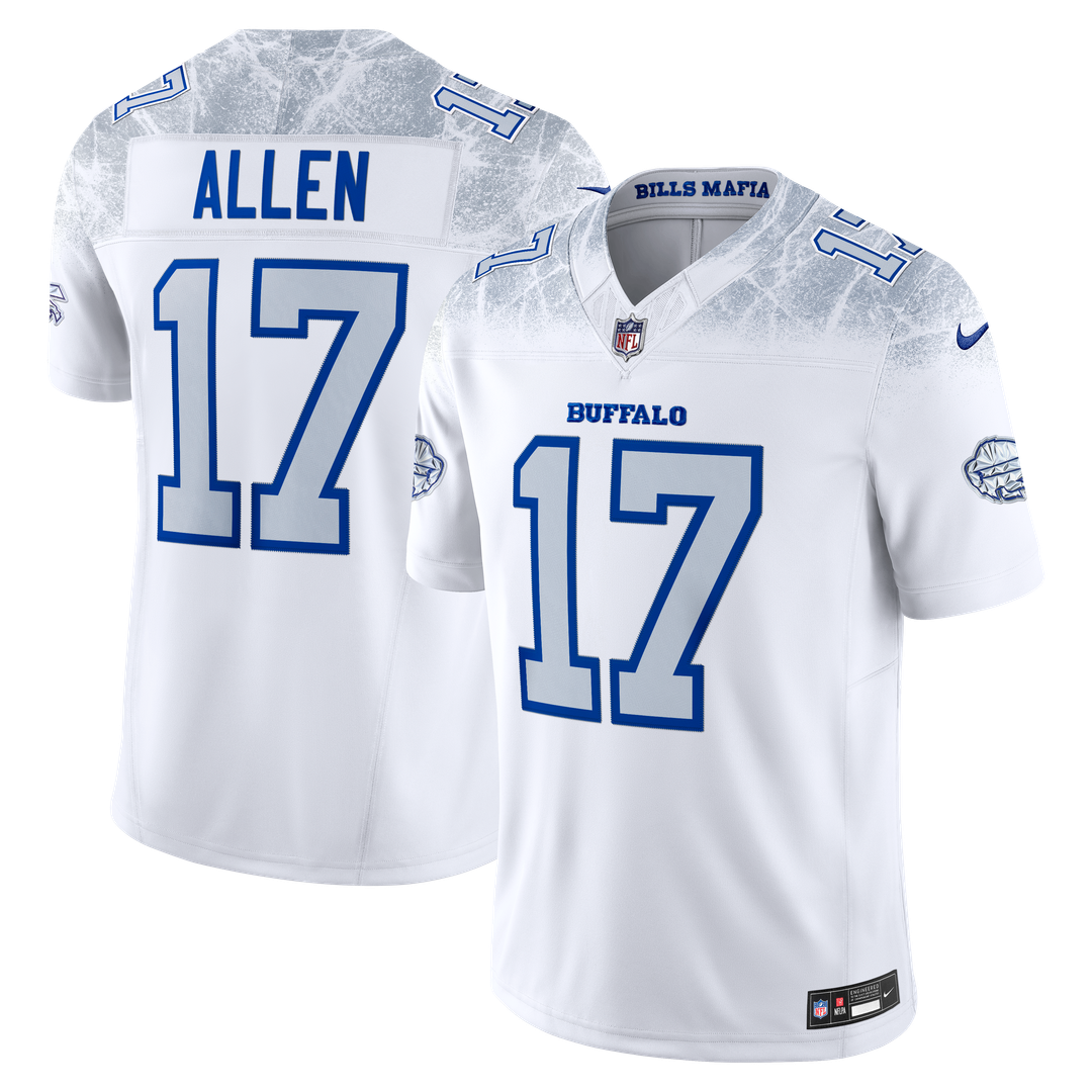 Buffalo Bills Josh Allen Nike White Rivalries Collection Stitched Limited Jersey