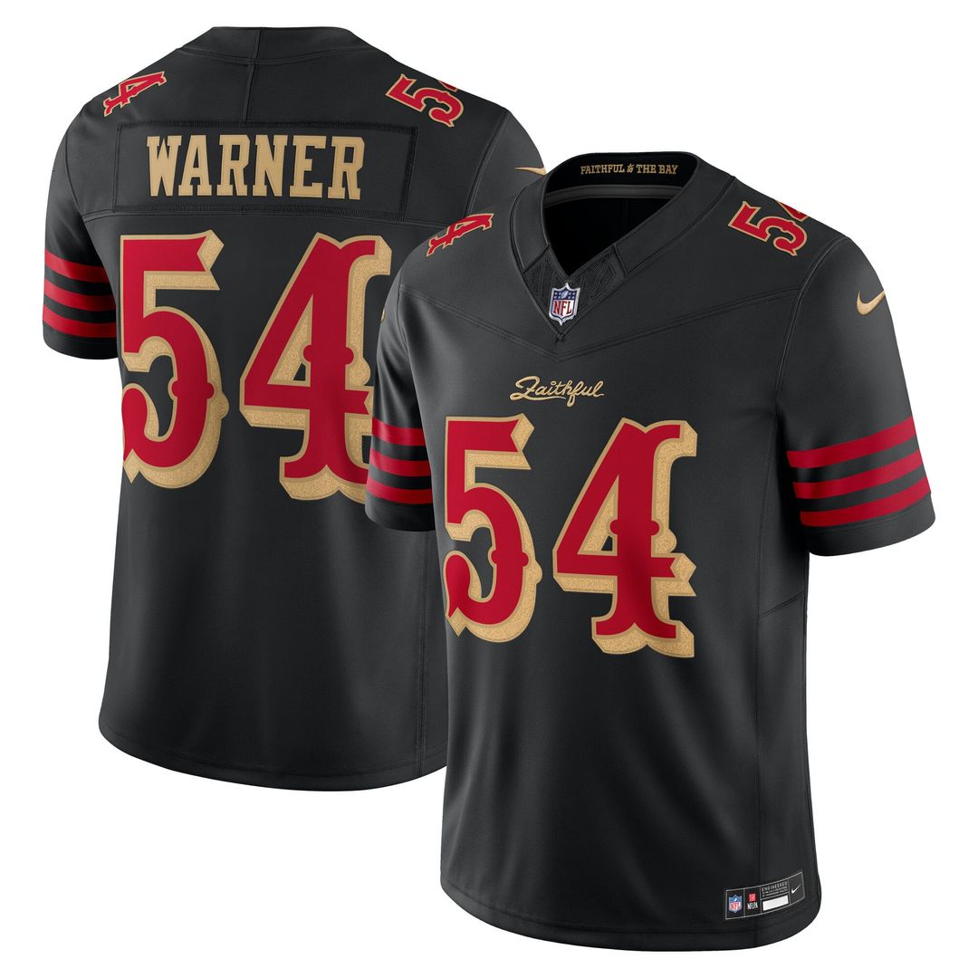 San Francisco 49ers Fred Warner Nike Black Rivalries Collection Stitched Limited Jersey