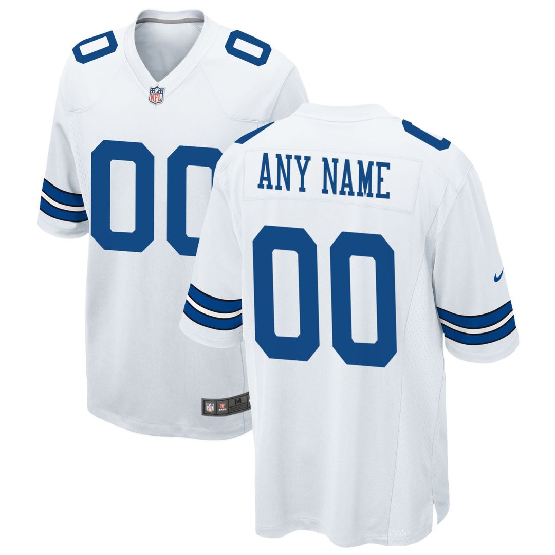 Dallas Cowboys Nike Navy Custom Game Jersey
