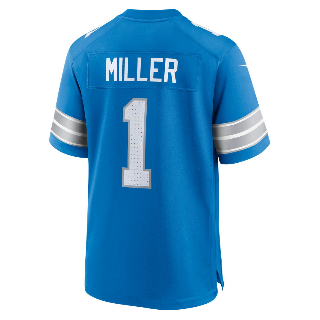 Detroit Lions Blake Miller Nike Blue Team Game Jersey