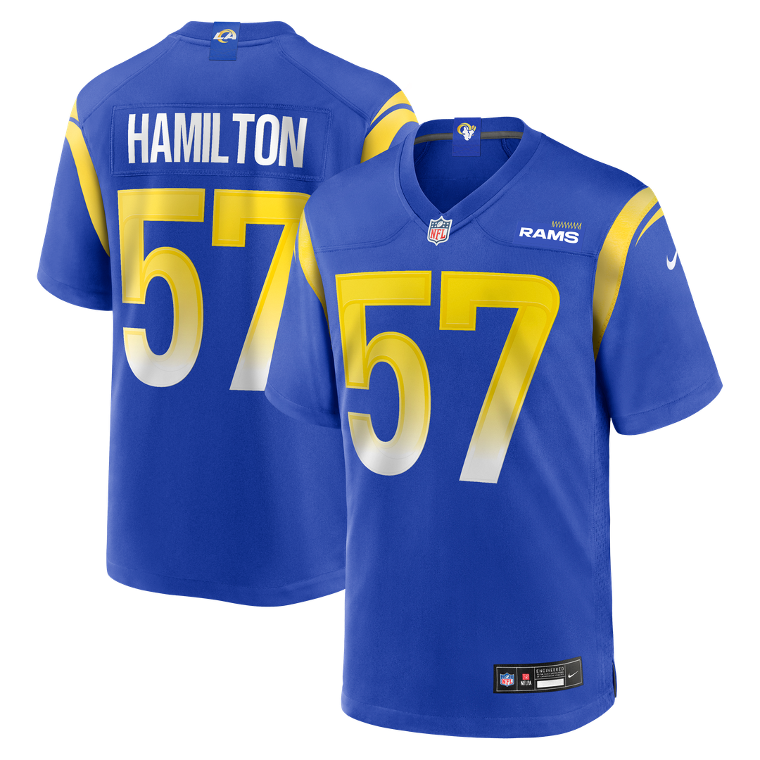 Los Angeles Rams Ty Hamilton Nike Royal Team Game Jersey