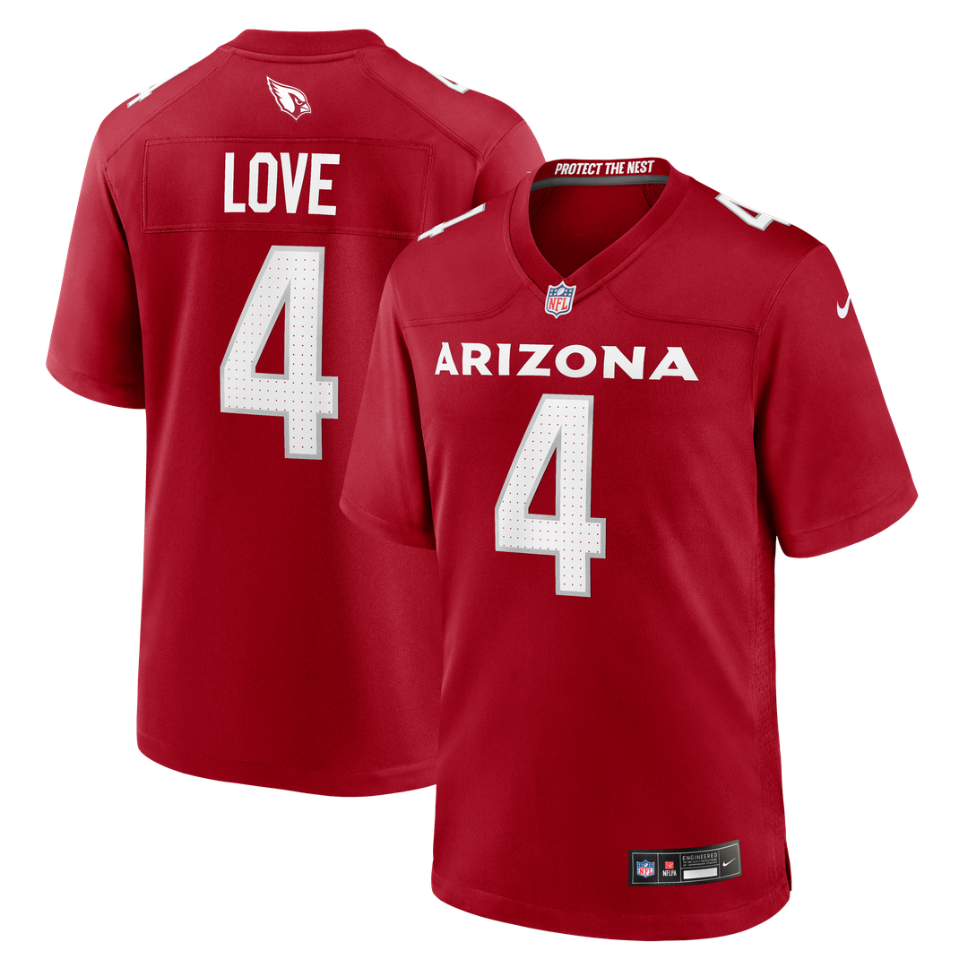 Arizona Cardinals Jeremiyah Love Nike Cardinal Team Game Jersey