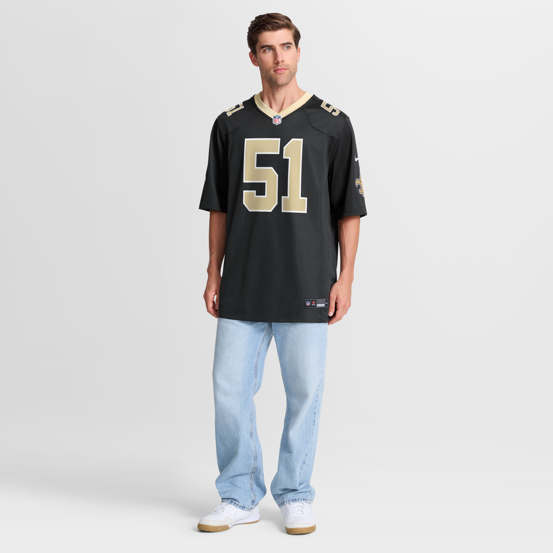 New Orleans Saints Cesar Ruiz Nike Black Game Jersey