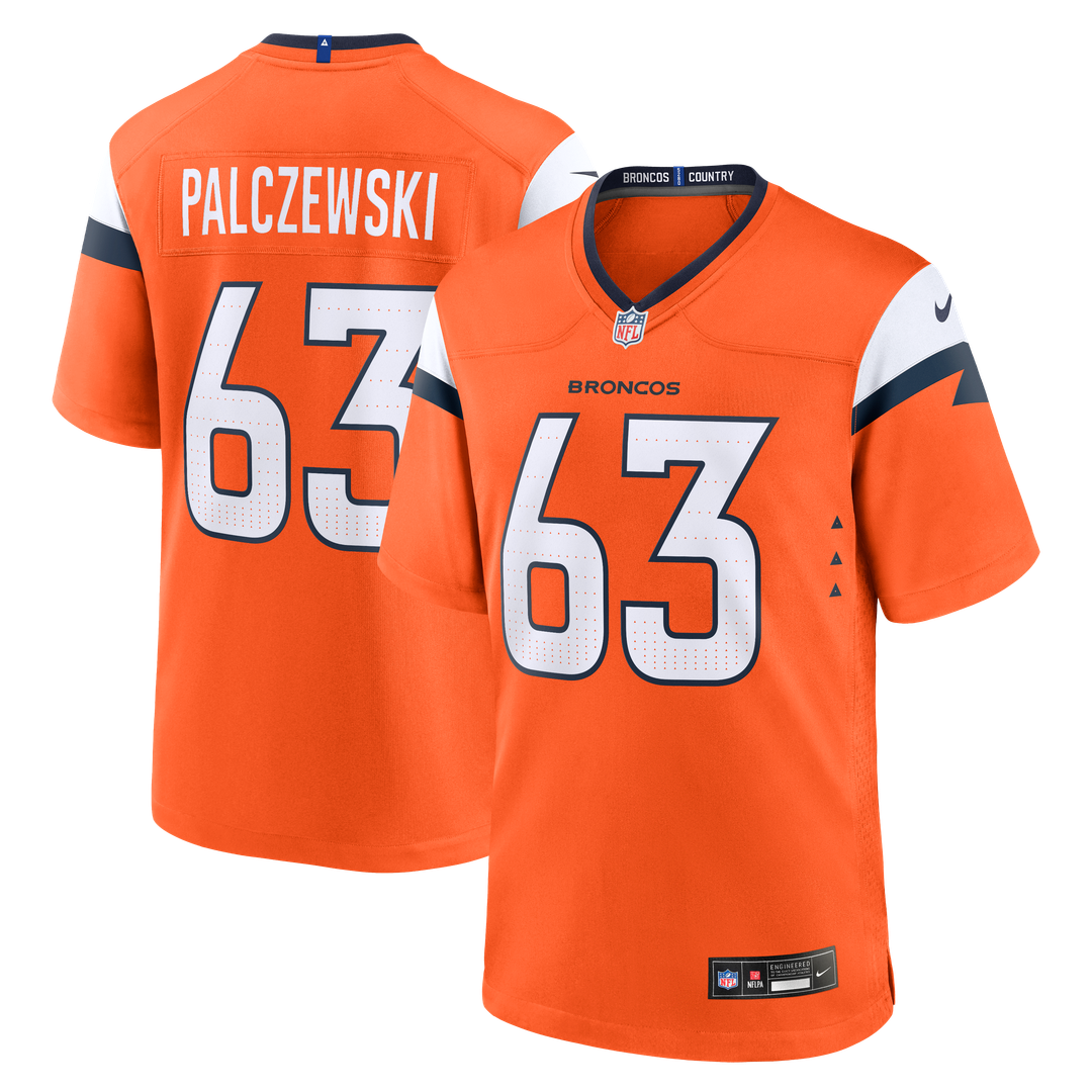 Denver Broncos Alex Palczewski Nike Orange Team Game Jersey