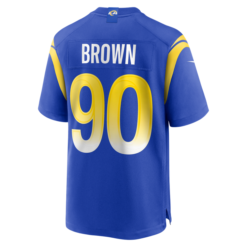 Los Angeles Rams Earnest Brown IV Nike Royal Team Game Jersey