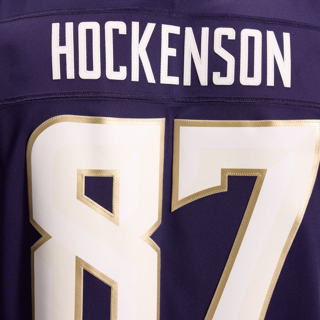 Minnesota Vikings T.J. Hockenson Nike Purple 2026 Rivalries Collection Stitched Limited Jersey