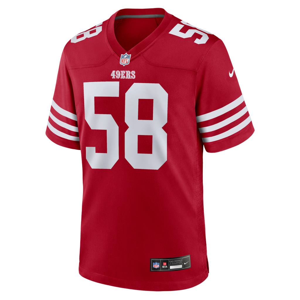 San Francisco 49ers Jarrett Patterson Nike Scarlet Team Game Jersey