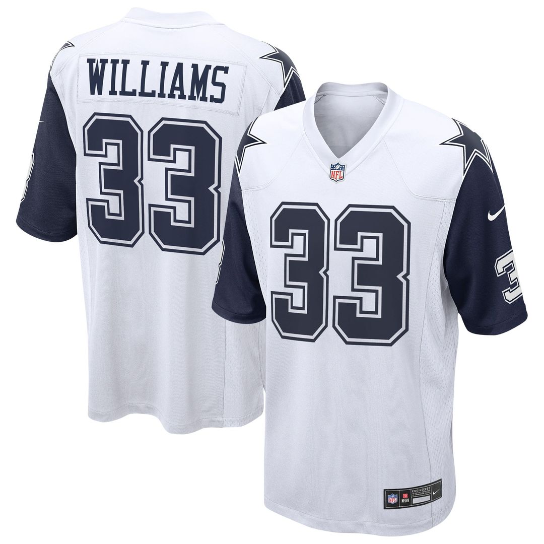 Dallas Cowboys Javonte Williams Nike Navy Team Game Jersey