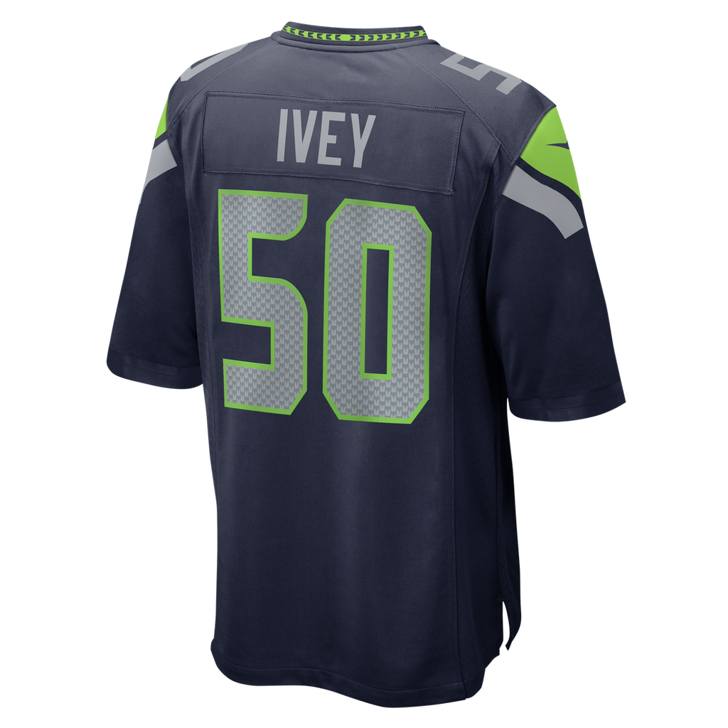 Seattle Seahawks Jared Ivey Nike College Navy Team Game Jersey