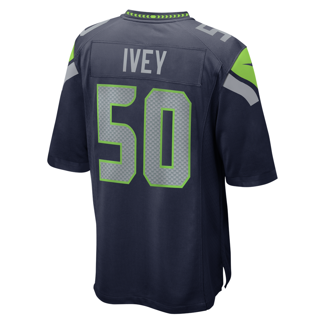 Seattle Seahawks Jared Ivey Nike College Navy Team Game Jersey
