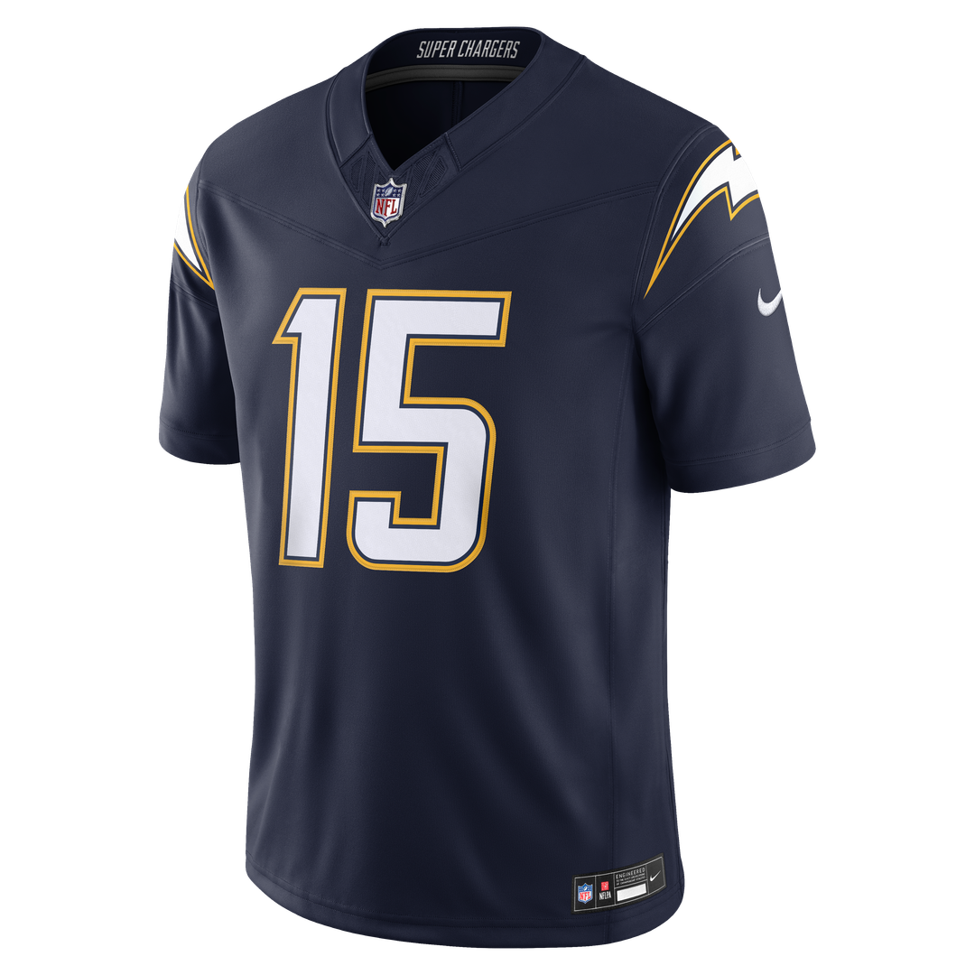 Los Angeles Chargers Ladd McConkey Nike Navy Alternate Super Chargers Vapor F.U.S.E. Stitched Limited Jersey
