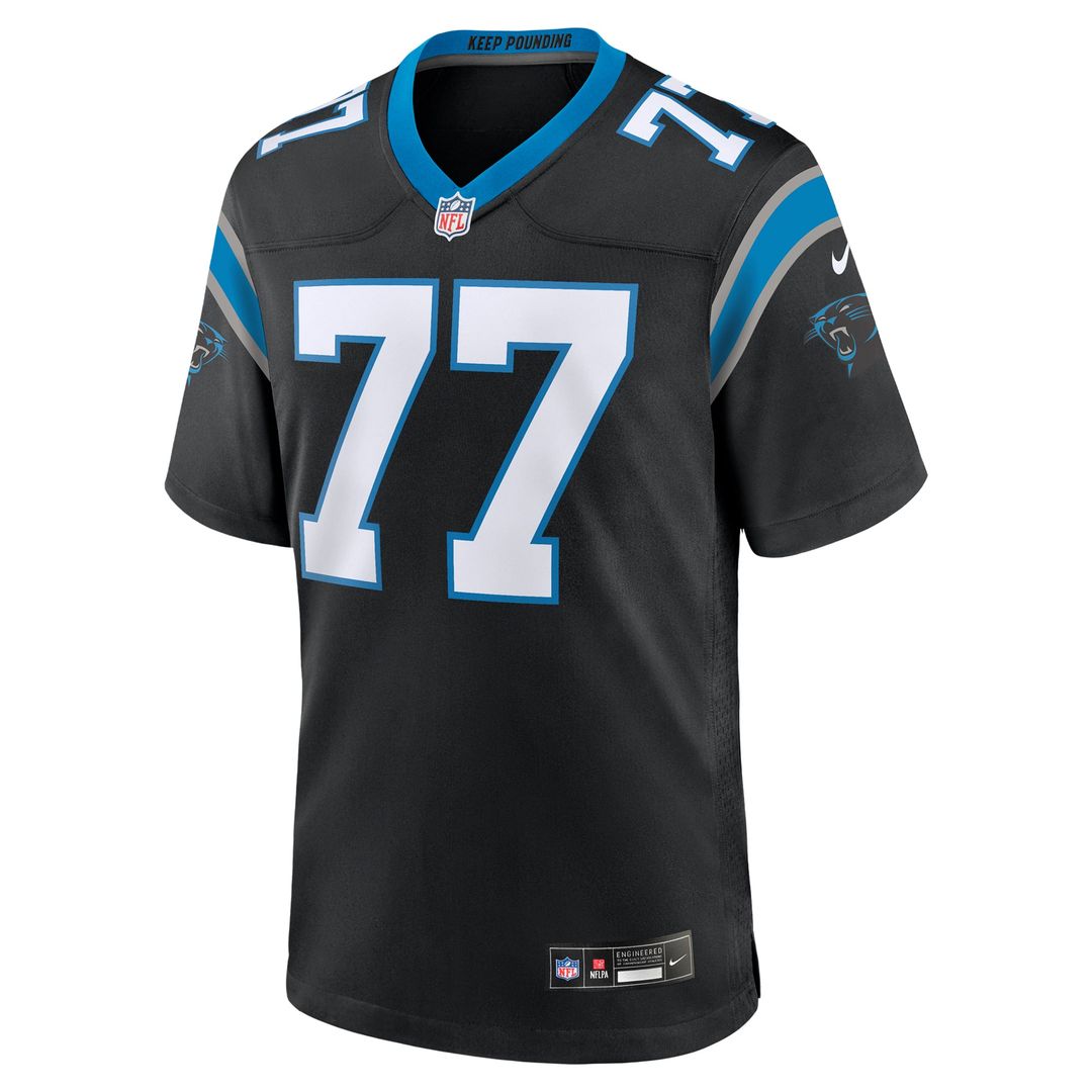 Carolina Panthers Yosh Nijman Nike Black Game Jersey