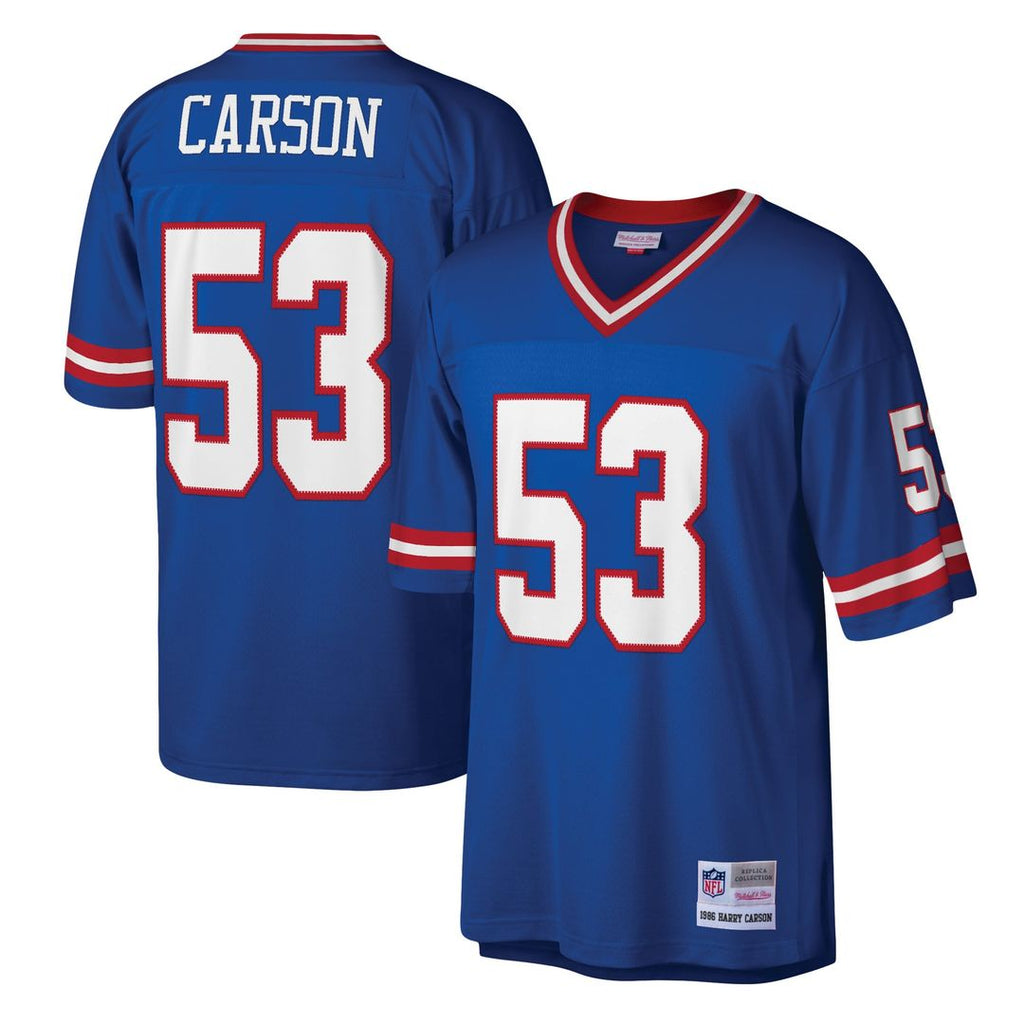 New York Giants Harry Carson Mitchell & Ness Royal Legacy Replica Jersey