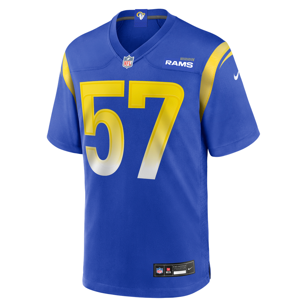 Los Angeles Rams Ty Hamilton Nike Royal Team Game Jersey
