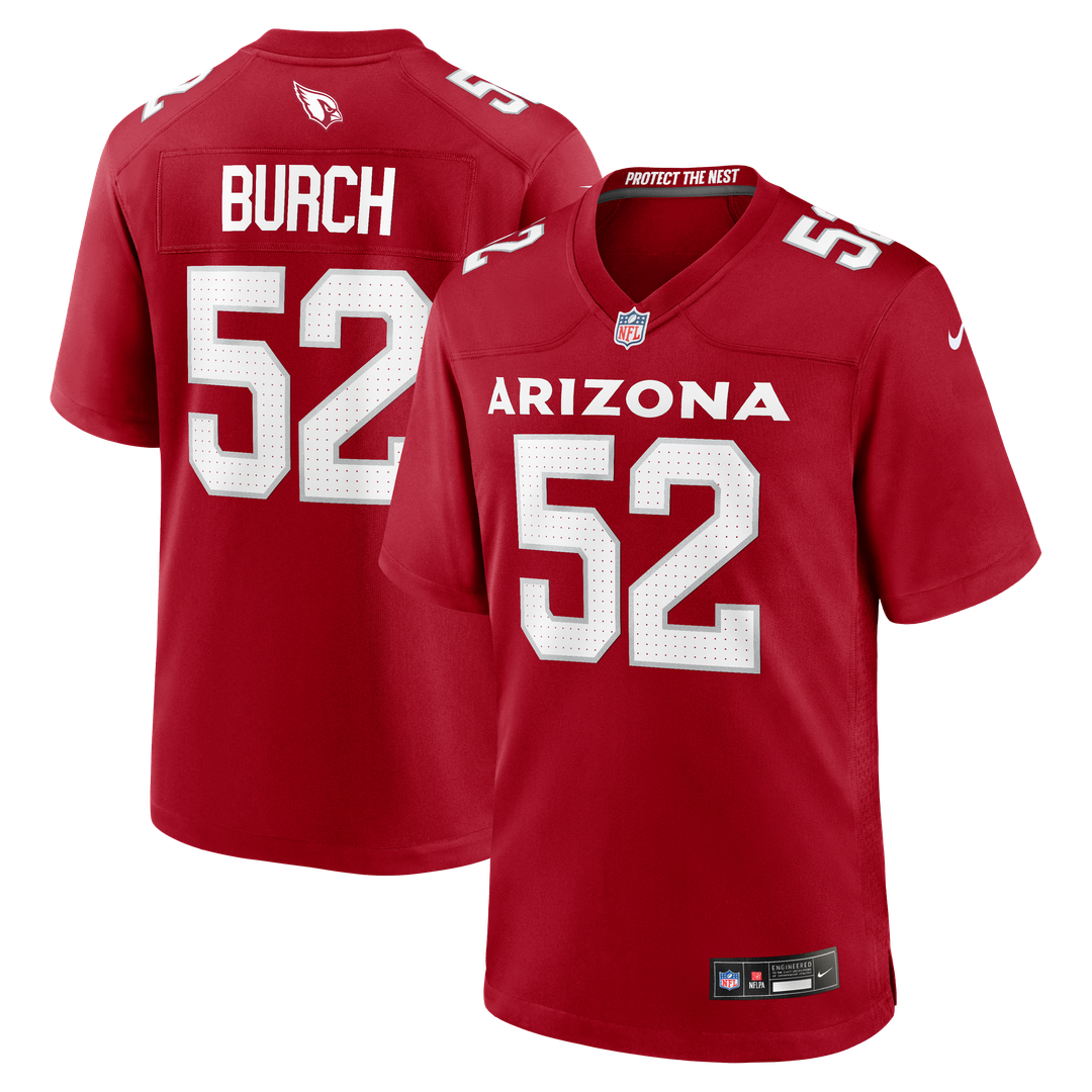 Arizona Cardinals Jordan Burch Nike Cardinal Team Game Jersey