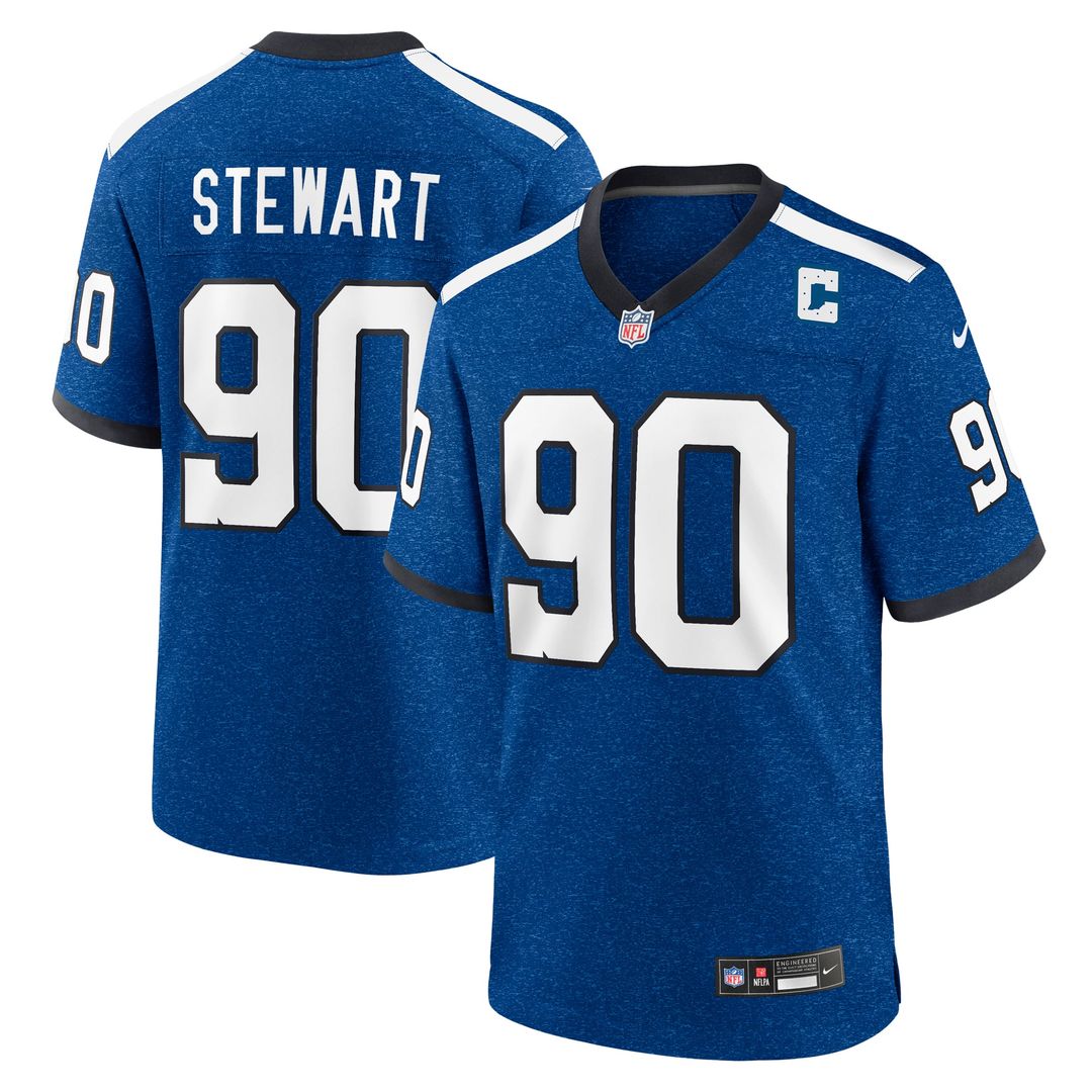 Indianapolis Colts Grover Stewart Nike Blue Alternate Game Jersey