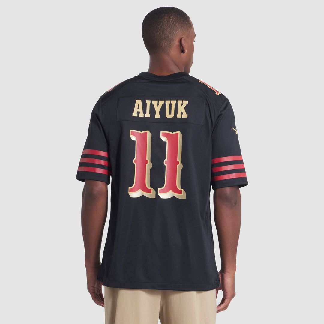 San Francisco 49ers Brandon Aiyuk Nike Black Rivalries Collection Game Jersey
