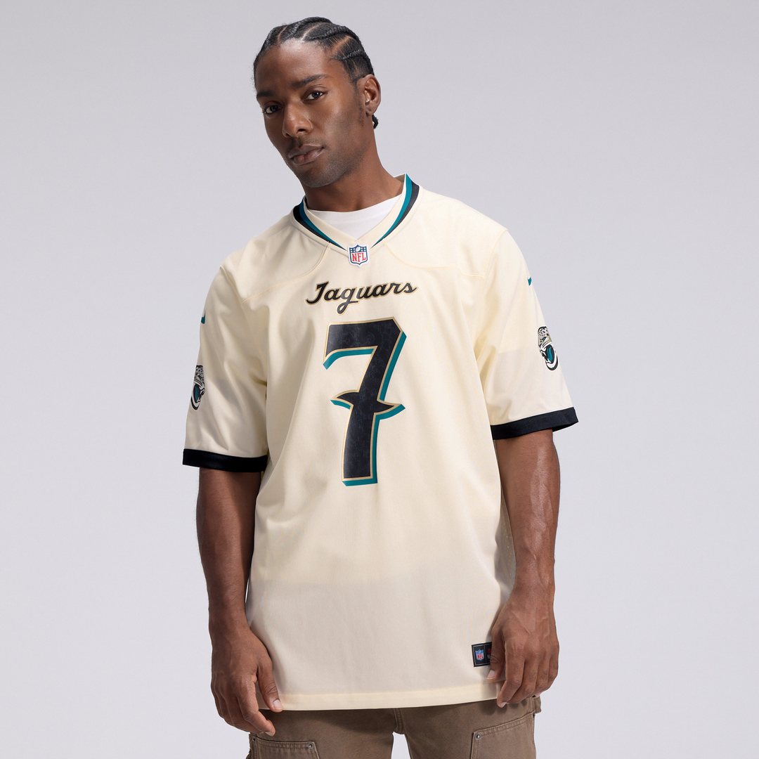 Jacksonville Jaguars Brian Thomas Jr. Nike Natural 2026 Rivalries Collection Game Jersey