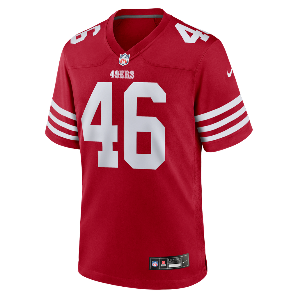 San Francisco 49ers Jon Weeks Nike Scarlet Team Game Jersey