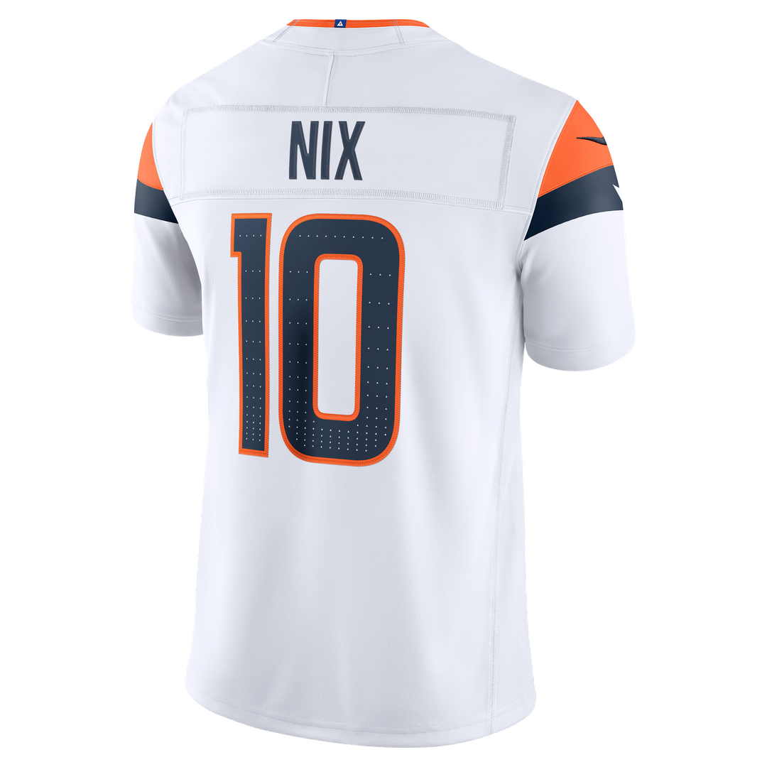 Denver Broncos Bo Nix Nike White Vapor F.U.S.E. Stitched Limited Jersey