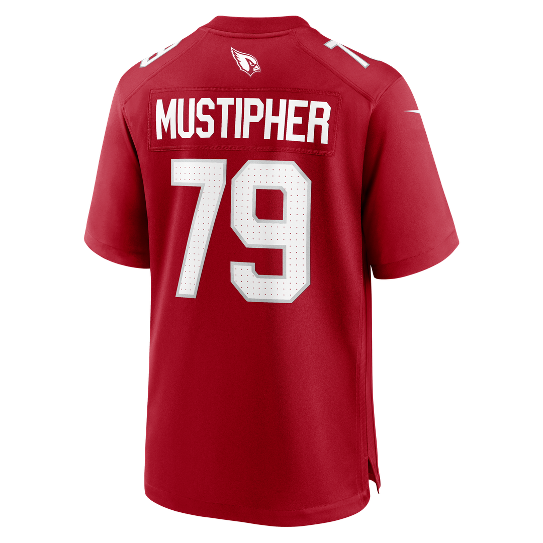 Arizona Cardinals PJ Mustipher Nike Cardinal Team Game Jersey