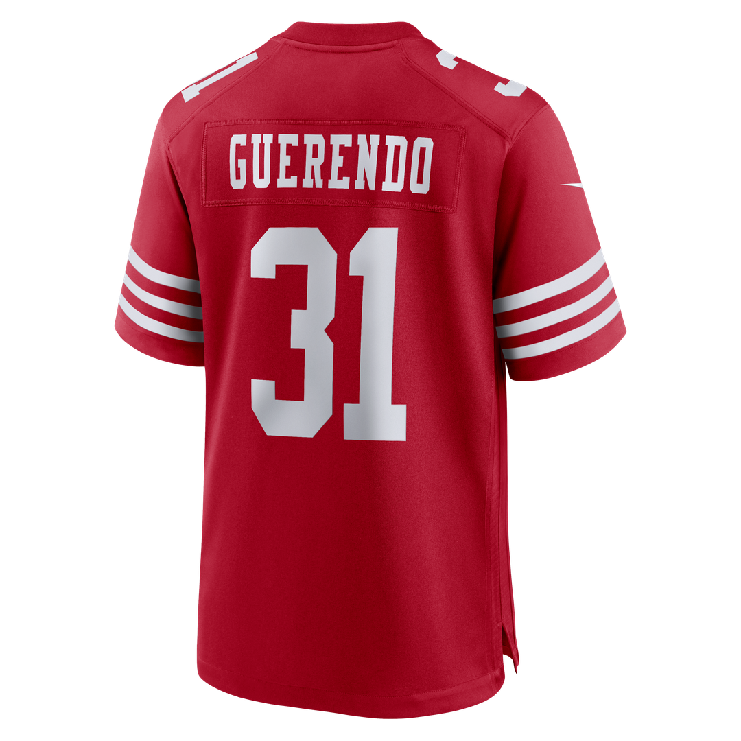 San Francisco 49ers Isaac Guerendo Nike Scarlet Game Jersey