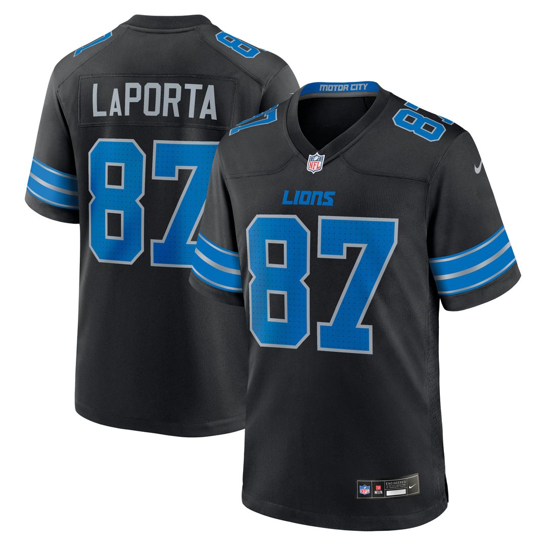 Detroit Lions Sam LaPorta Nike Blue Game Jersey