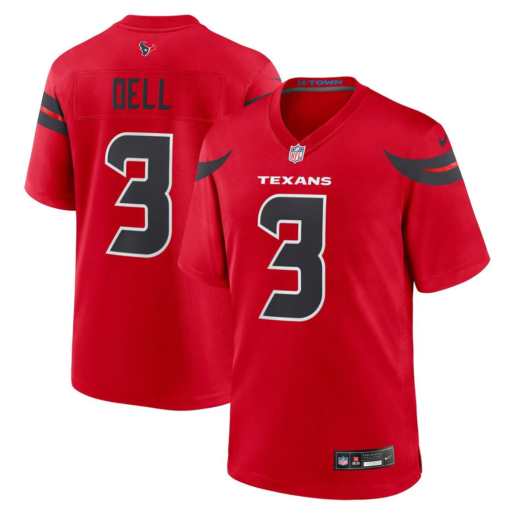 Houston Texans Tank Dell Nike Red Alternate Game Jersey