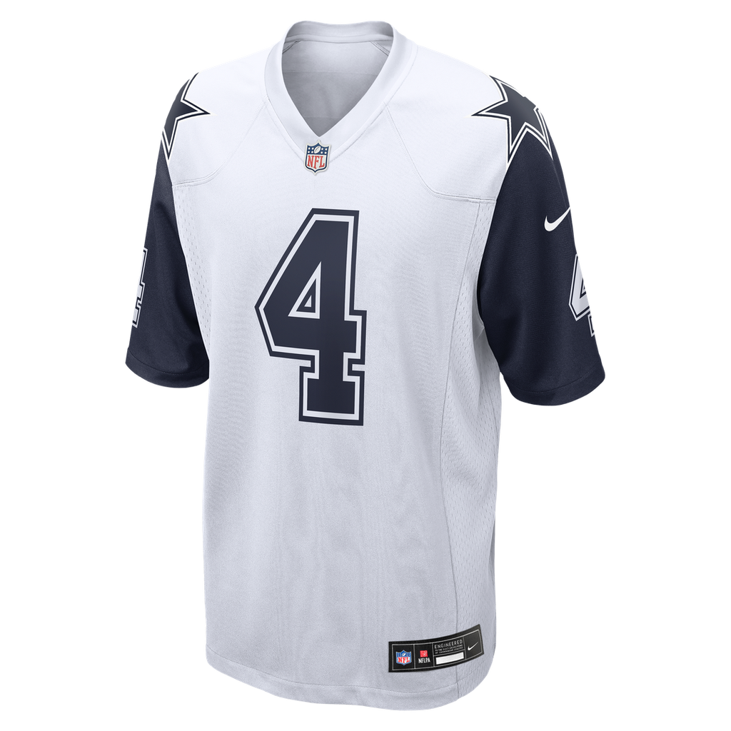 Dallas Cowboys Dak Prescott Nike White Alternate Game Team Jersey