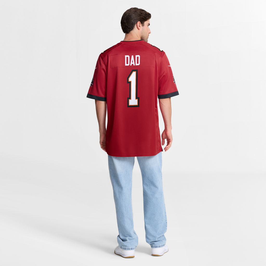 Tampa Bay Buccaneers Number 1 Dad Nike Red Game Jersey