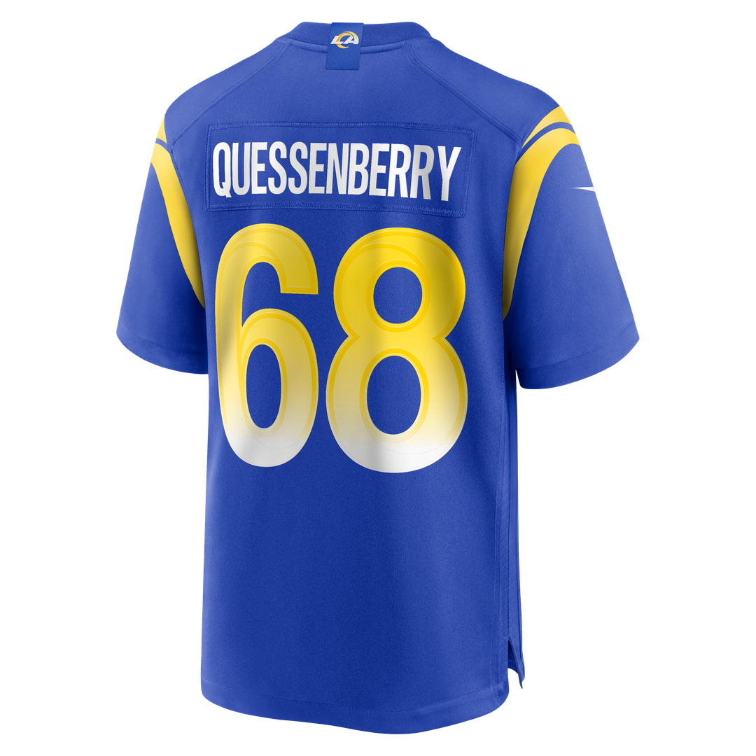 Los Angeles Rams David Quessenberry Nike Royal Team Game Jersey