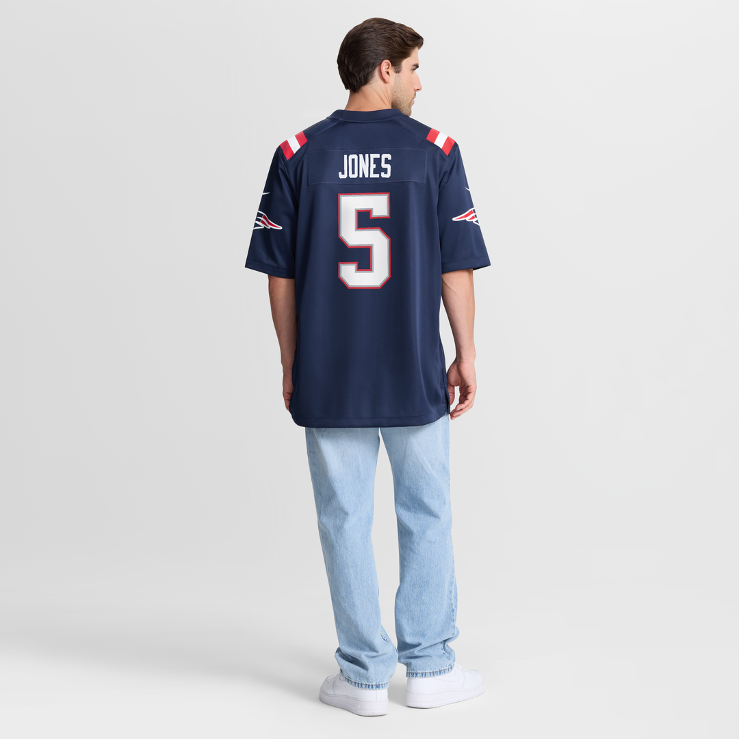New England Patriots Dre'Mont Jones Nike Navy Team Game Jersey