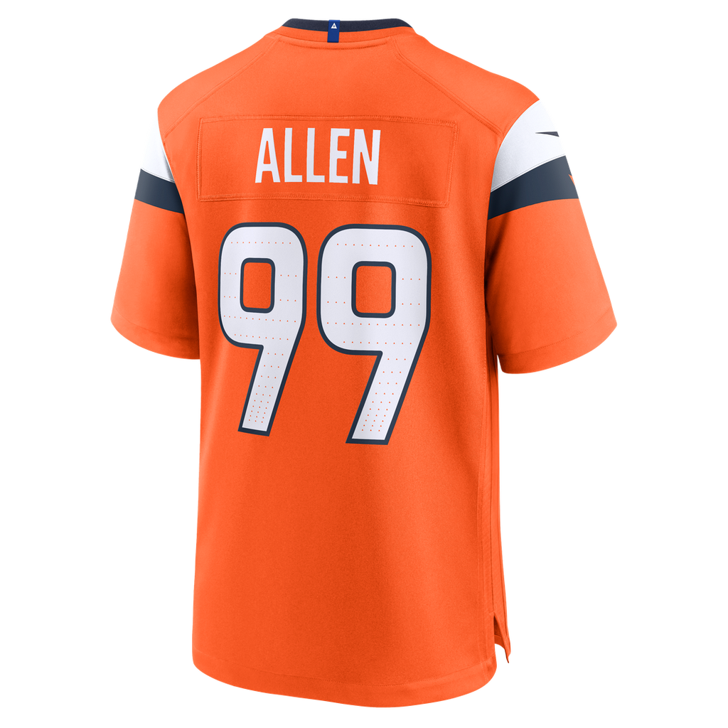 Denver Broncos Zach Allen Nike Orange Team Game Jersey