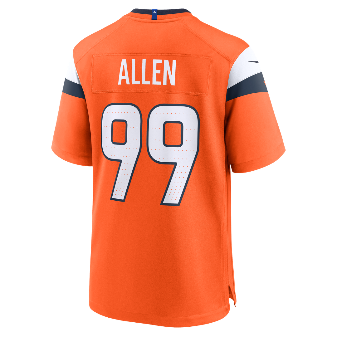 Denver Broncos Zach Allen Nike Orange Team Game Jersey