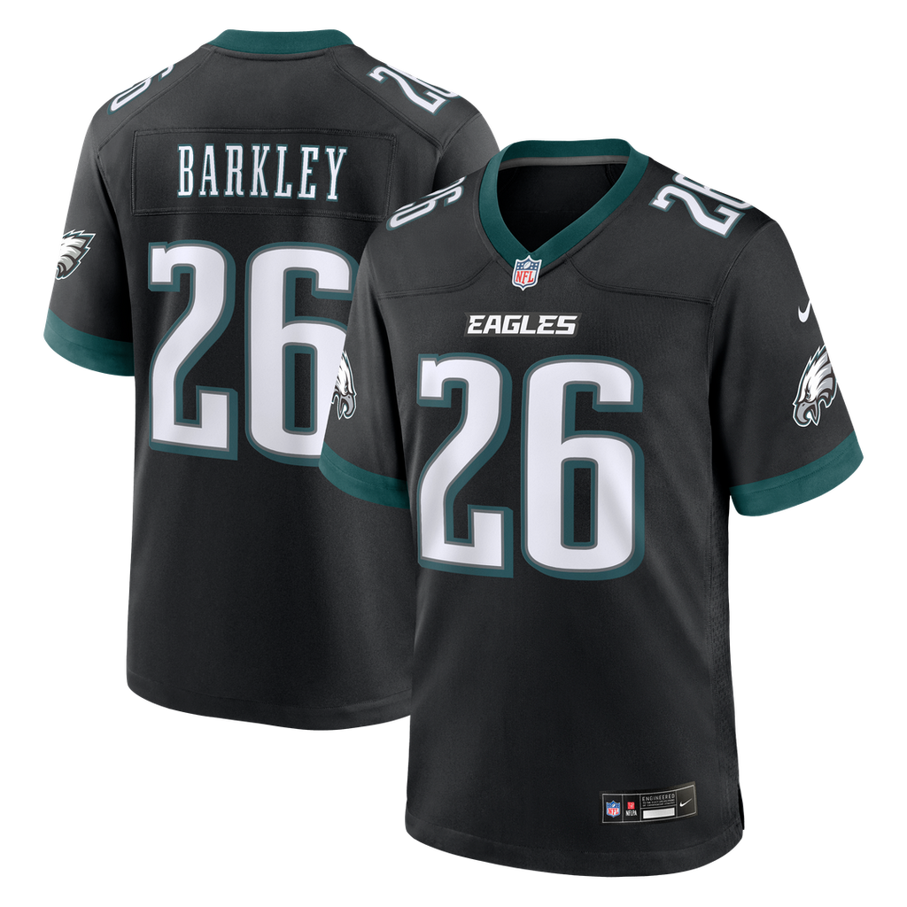 Philadelphia Eagles Saquon Barkley Nike Black Alternate Game Jersey