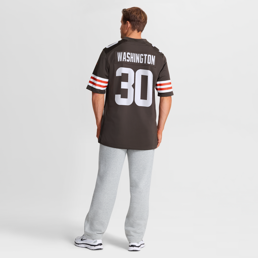 Cleveland Browns Zion Washington Nike Brown Team Game Jersey