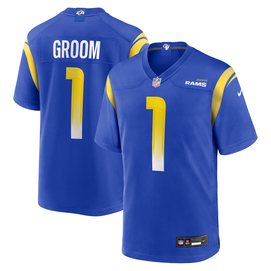 Los Angeles Rams Number 1 Groom Nike Royal Game Jersey