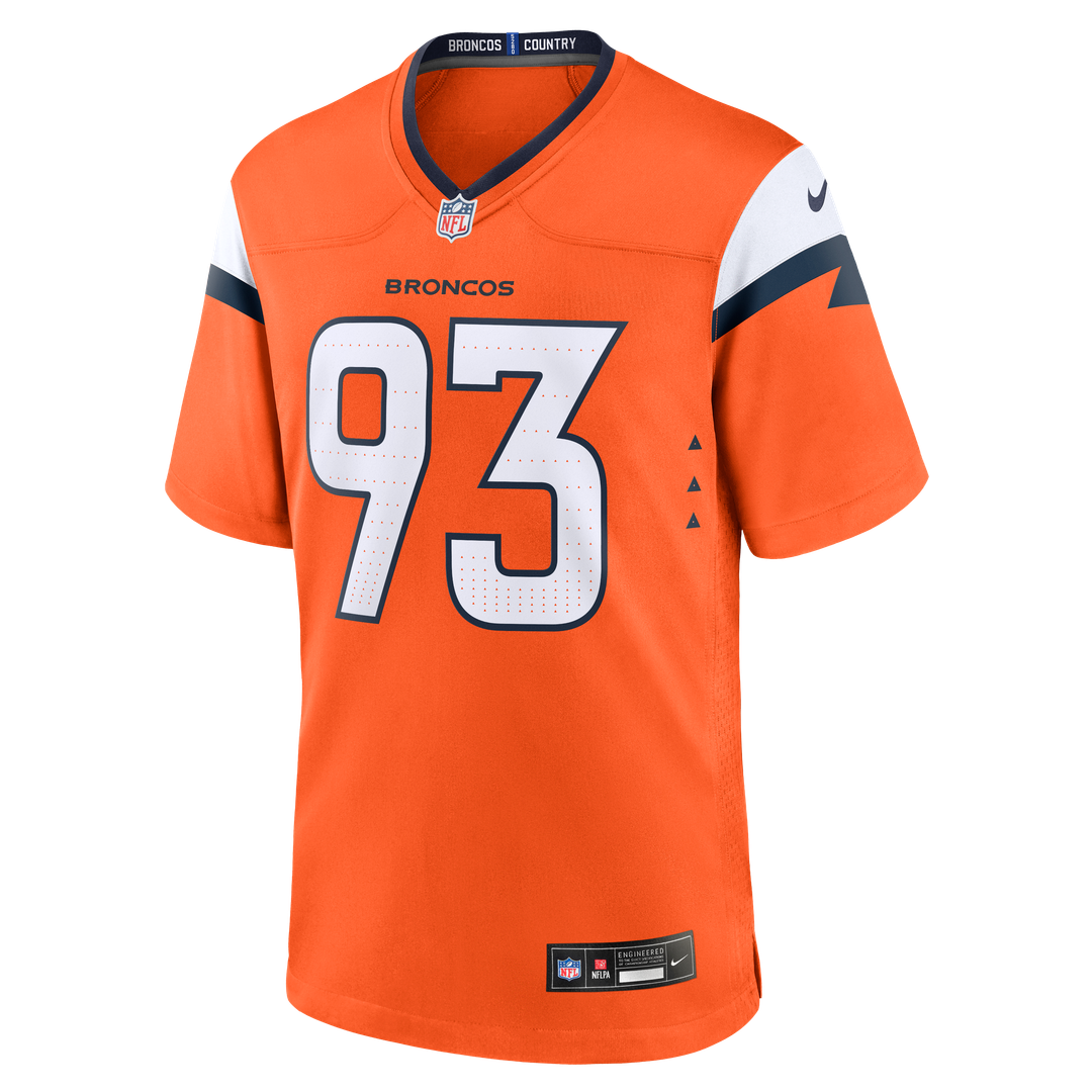 Denver Broncos D.J. Jones Nike Orange Team Game Jersey